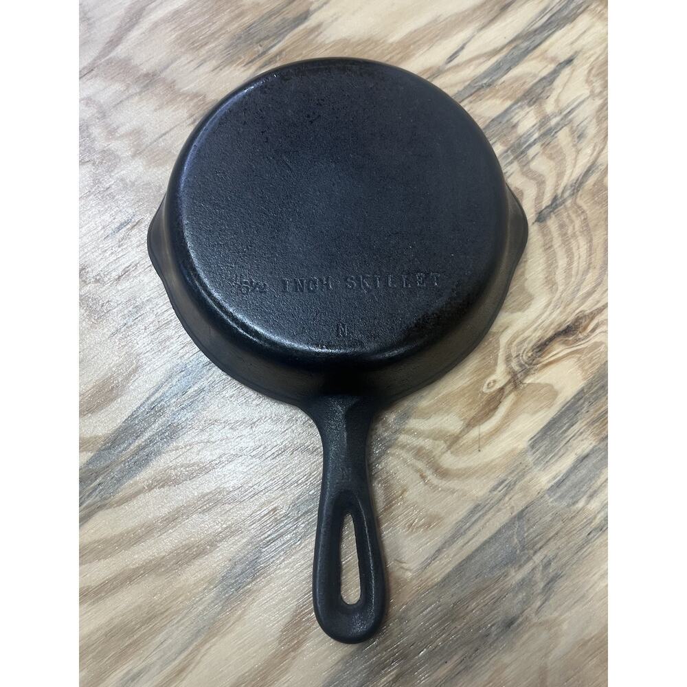 Vtg 3 Unmarked Wagner Ware Seasoned Cast Iron Skillet Fry Sauce Pan 6 1/2" - Picture 2 of 10